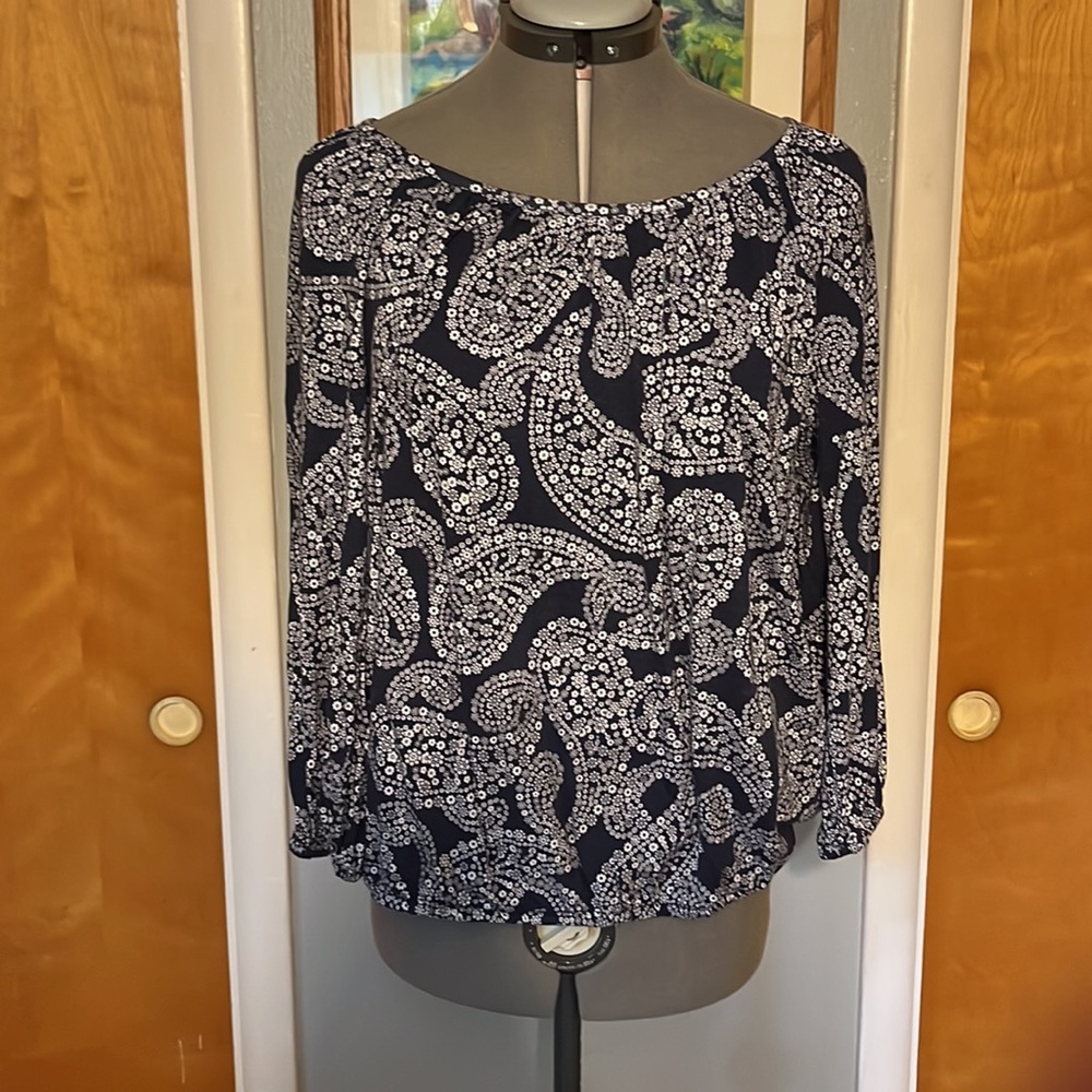 Michael Kors long sleeve peasant top